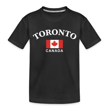 Toronto, Kanada - Kinder Premium Bio T-Shirt - Schwarz - Vorne