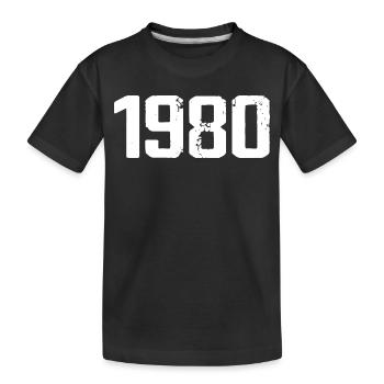 1980 - Génial depuis 1980 - T-shirt bio Premium Enfant - noir - Devant