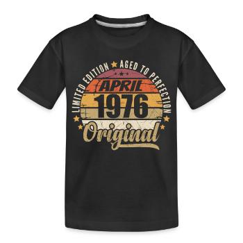 Cadeau D'anniversaire Avril 1976 - T-shirt bio Premium Enfant - noir - Devant