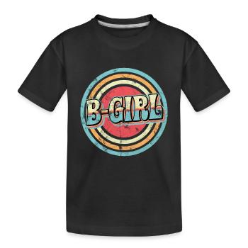 fille fille de breakdance - T-shirt bio Premium Enfant - noir - Devant