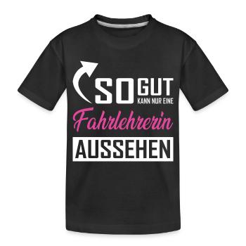 Seul un moniteur de conduite peut être aussi beau - T-shirt bio Premium Enfant - noir - Devant