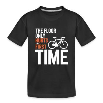 Équipement professionnel d’acrobatie cycliste - T-shirt bio Premium Enfant - noir - Devant