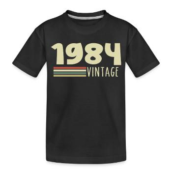 1984-Jubiläum-1984-retro-1984 - Kinder Premium Bio T-Shirt - Schwarz - Vorne