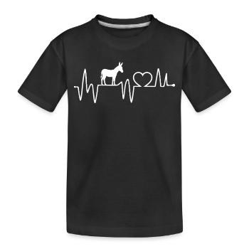 Cadeau Amoureux des Ânes Passion Animaux de Ferme - T-shirt bio Premium Enfant - noir - Devant