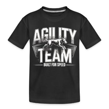 Sports canins d’équipe d’agilité – Conçus pour la vitesse - T-shirt bio Premium Enfant - noir - Devant