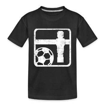 Tischfußball - Kinder Premium Bio T-Shirt - Schwarz - Vorne