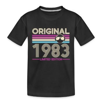 Original 1983 Limited Edition Retro - Kids' Premium Organic T-Shirt - black - Front