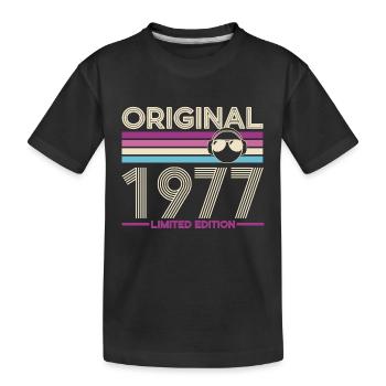 Original 1977 Vintage Remix - Kids' Premium Organic T-Shirt - black - Front