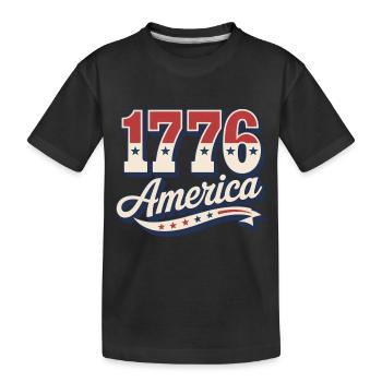 Amérique de 1776 - T-shirt bio Premium Enfant - noir - Devant