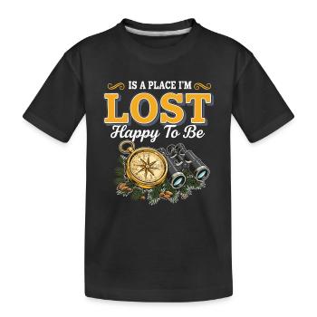 Randonnée Lost Happy To Be Boussole Jumelles - T-shirt bio Premium Enfant - noir - Devant