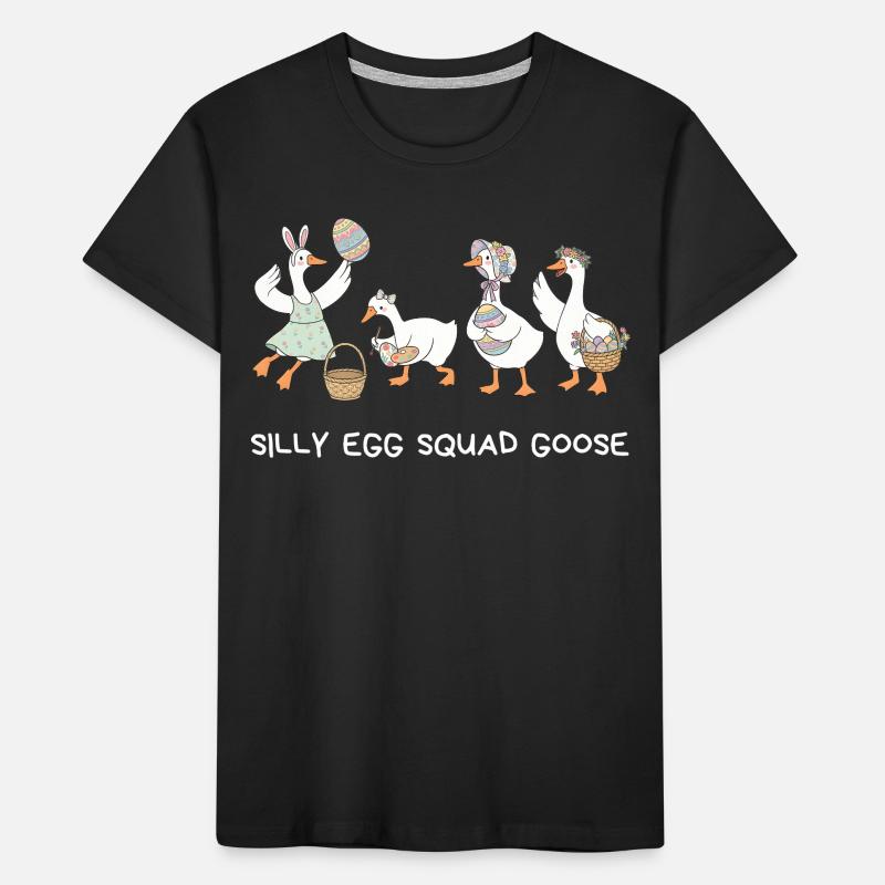 Silly Egg Squad Goose Easter Kids' Premium Organic T-Shirt