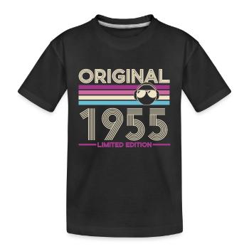 Originales Limited Edition Logo von 1955 - Kinder Premium Bio T-Shirt - Schwarz - Vorne