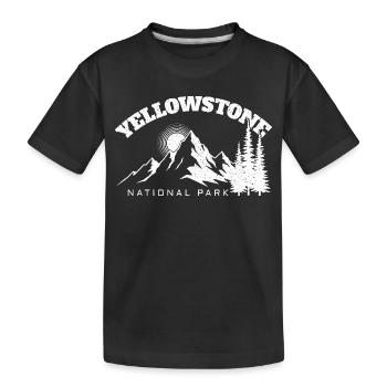 Randonnée dans le parc national de Yellowstone - T-shirt bio Premium Enfant - noir - Devant