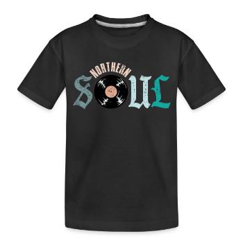 Vinyle de musique soul du Nord - T-shirt bio Premium Enfant - noir - Devant