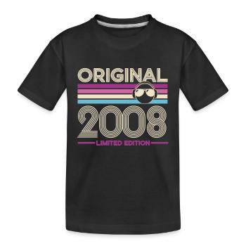 Original 2008 Limited Edition Retro - Kinder Premium Bio T-Shirt - Schwarz - Vorne