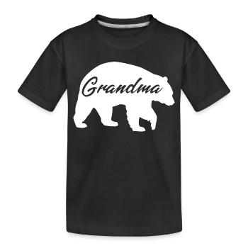 Chemise cadeau mignonne Grand-mère Ours - T-shirt bio Premium Enfant - noir - Devant