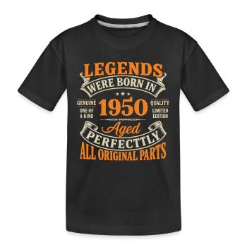 Legenden, geboren 1950 - Kinder Premium Bio T-Shirt - Schwarz - Vorne