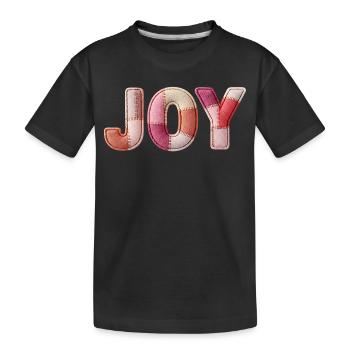 Joy Joy Patchwork Gift Women - Kids' Premium Organic T-Shirt - black - Front