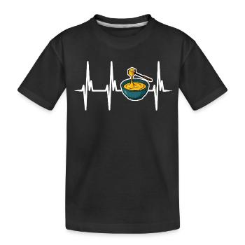 Ich liebe Käsefondue - Kinder Premium Bio T-Shirt - Schwarz - Vorne