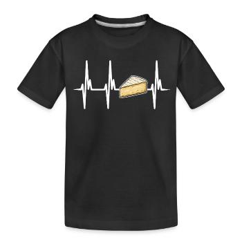 Ich liebe Brie Käse - Kinder Premium Bio T-Shirt - Schwarz - Vorne