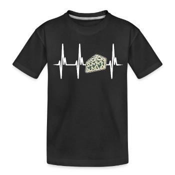 Ich liebe Gorgonzola - Kinder Premium Bio T-Shirt - Schwarz - Vorne