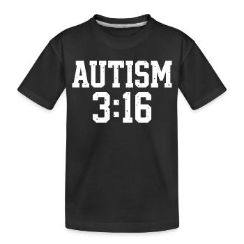 Typographie de l’acceptation de l’autisme - T-shirt bio Premium Enfant - noir - Devant