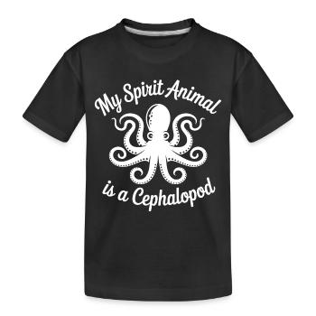 Spirit Tier Oktopus - T-shirt bio Premium Enfant - noir - Devant