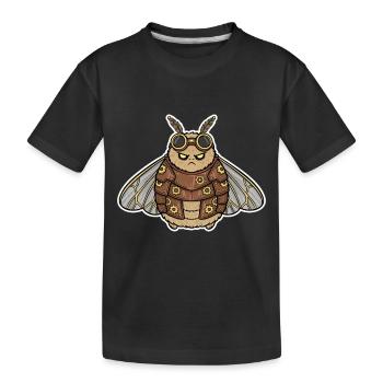 Mite de Nuit Steampunk Armure Bronze Engrenages - T-shirt bio Premium Enfant - noir - Devant
