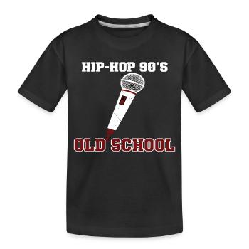 Vinyle DJ Hip-Hop des années 90 Old School - T-shirt bio Premium Enfant - noir - Devant