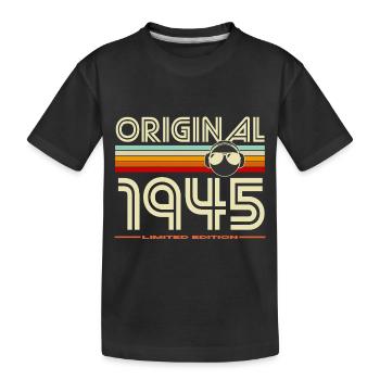 Originaler Retro-Helm von 1945 - Kinder Premium Bio T-Shirt - Schwarz - Vorne