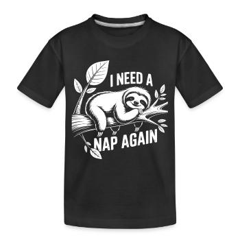 Ich brauch nen Nap - Kinder Premium Bio T-Shirt - Schwarz - Vorne