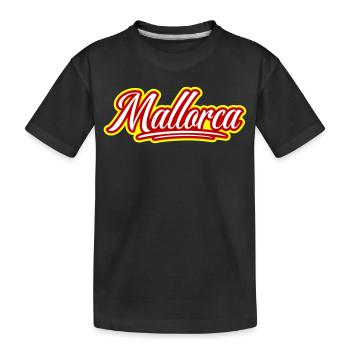 Mallorca Schrift - Kinder Premium Bio T-Shirt - Schwarz - Vorne