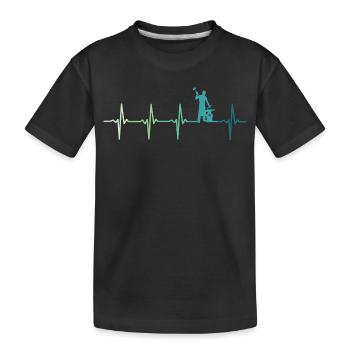 forgeron marteau battement de coeur métallier - T-shirt bio Premium Enfant - noir - Devant