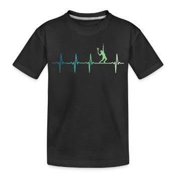 Tennis - Kinder Premium Bio T-Shirt - Schwarz - Vorne