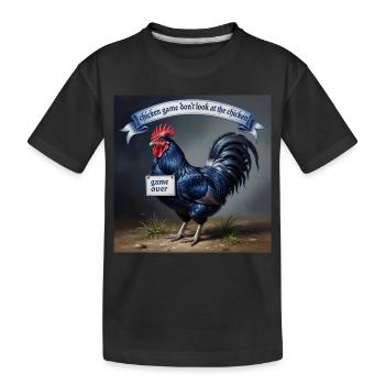chicken Game - Kinder Premium Bio T-Shirt - Schwarz - Vorne