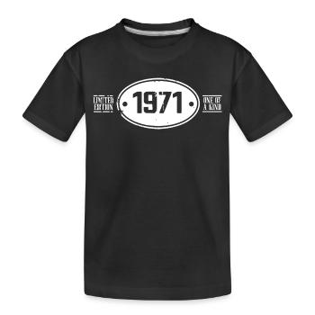 1971 Geburtstag 1971 - Kinder Premium Bio T-Shirt - Schwarz - Vorne
