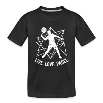 Vie Amour Padel Sport Mode de vie Mode de vie - T-shirt bio Premium Enfant - noir - Devant