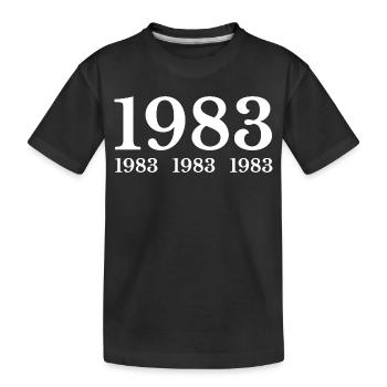 1983 - Kids' Premium Organic T-Shirt - black - Front
