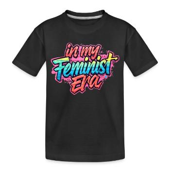 À mon époque féministe - T-shirt bio Premium Enfant - noir - Devant
