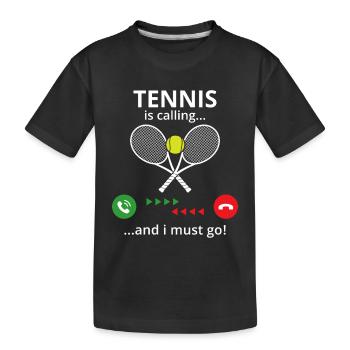 tennis  - T-shirt bio Premium Enfant - noir - Devant