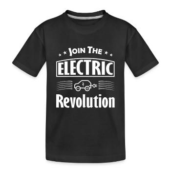 Join The Electric Revolution - Kids' Premium Organic T-Shirt - black - Front