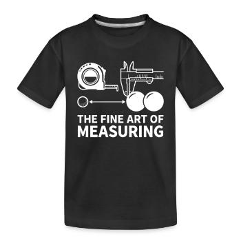 L’art de mesurer la pétanque de boule - T-shirt bio Premium Enfant - noir - Devant