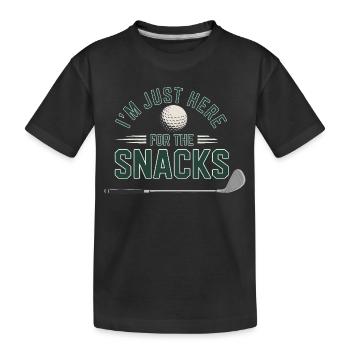 Je suis là uniquement pour les snacks - T-shirt bio Premium Enfant - noir - Devant