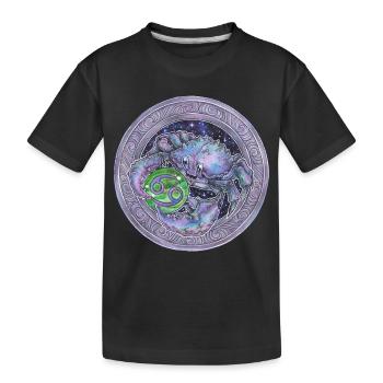 Zodiac Sign Sternzeichen Krebs Cancer Geschenk - Kinder Premium Bio T-Shirt - Schwarz - Vorne