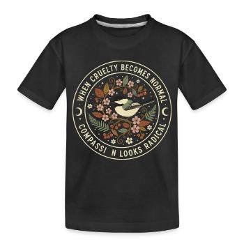 Moral Compass: Commitment to Cruelty - Kids' Premium Organic T-Shirt - black - Front