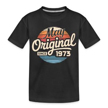 Legendary since May 1973 – Retro Vintage 1973 - Kids' Premium Organic T-Shirt - black - Front