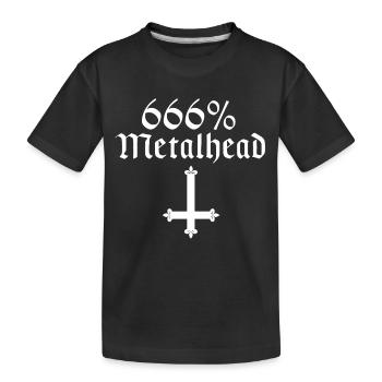 666% Metalhead Gothic Cross Concert Band Festival - Kids' Premium Organic T-Shirt - black - Front