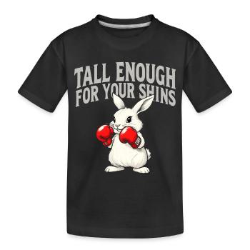Alarme de lapin : Attention aux tibias - T-shirt bio Premium Enfant - noir - Devant