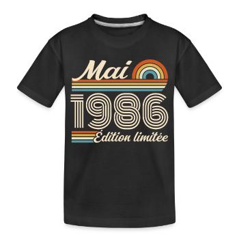 Mai 1986 - T-shirt bio Premium Enfant - noir - Devant