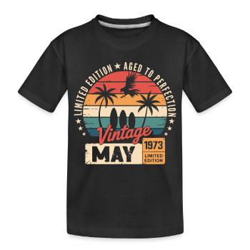 Sonderjubiläum mit diesem Entwurf Mai 1973 - Kinder Premium Bio T-Shirt - Schwarz - Vorne
